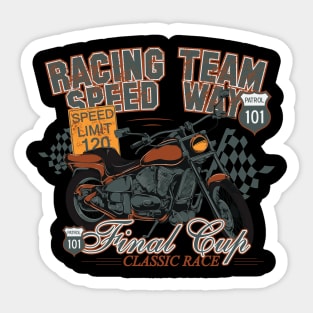 Motorcycle Racing Team Bike T-Shirt Sticker